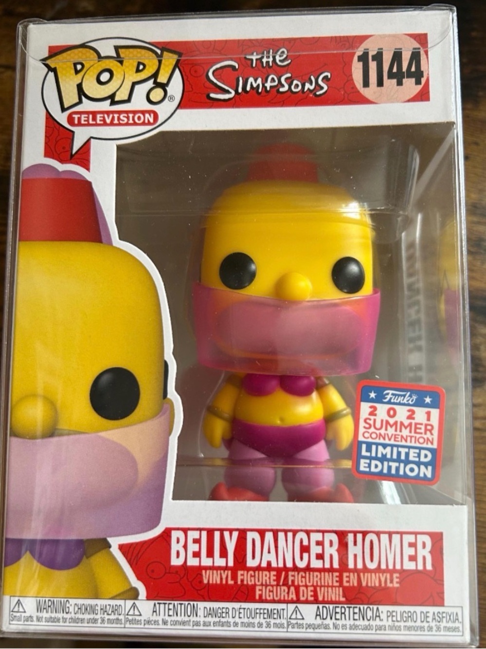 Belly Dancer Homer #1144 Funko Pop Simpsons 2021 Summer Virtual Funkon Exclusive